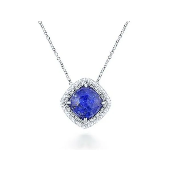 Lapis Doublet & White Sapphire Pendant Sterling Silver Confer’s Jewelers Bellefonte, PA