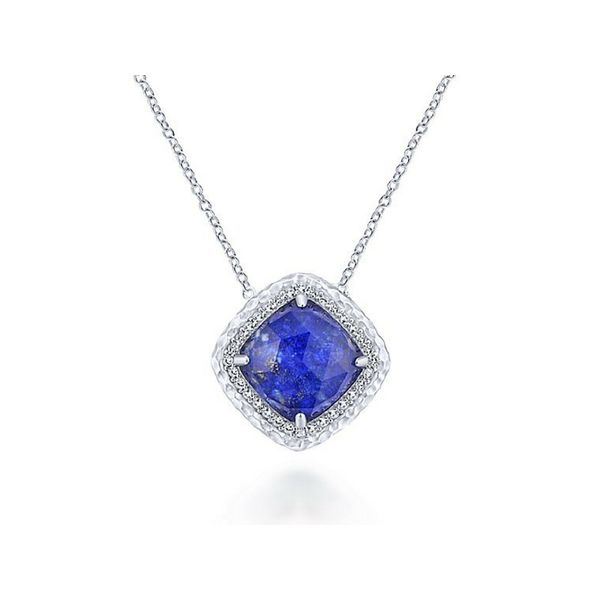 Lapis Doublet & White Sapphire Pendant Sterling Silver Confer’s Jewelers Bellefonte, PA