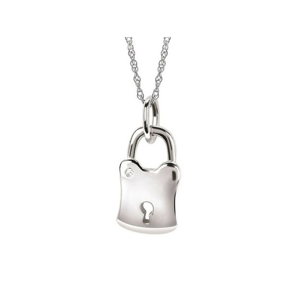 Diamond Love Lock Pendant Sterling Silver Confer’s Jewelers Bellefonte, PA