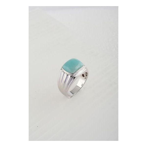 Sterling Silver Larimar Stone Ring Image 2 Confer’s Jewelers Bellefonte, PA