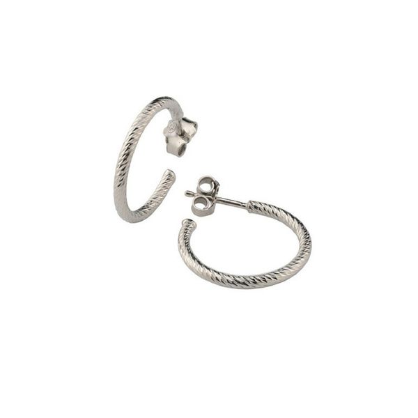 Sterling Silver Diamond Cut Hoop Earrings Confer’s Jewelers Bellefonte, PA