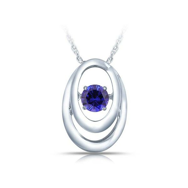 Sterling Silver Dancing Birthstone Pendant - September Confer’s Jewelers Bellefonte, PA