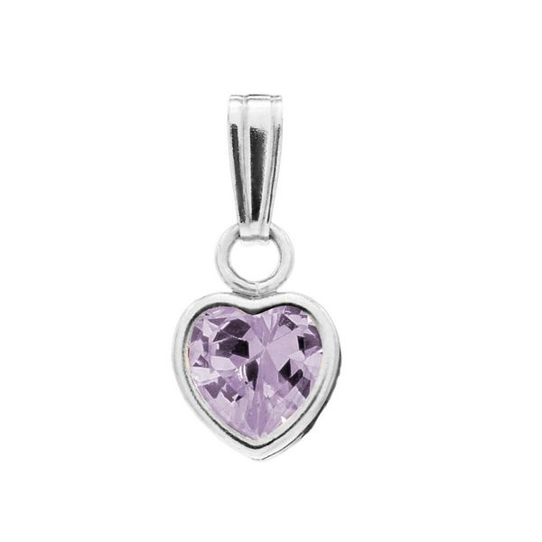 Sterling Silver Heart February Birthstone Pendant Confer’s Jewelers Bellefonte, PA