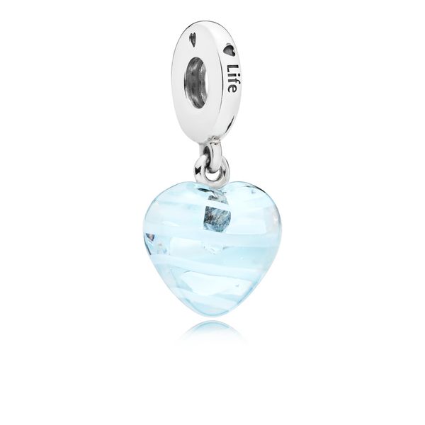 Blue Ribbon Heart Dangle Charm Confer’s Jewelers Bellefonte, PA