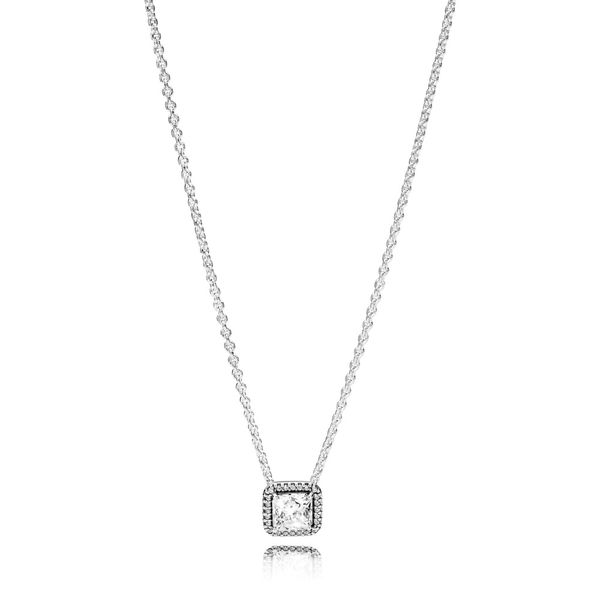 Square Sparkle Halo Necklace Confer’s Jewelers Bellefonte, PA