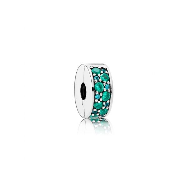  Mosaic Shining Elegance Teal Silicone Grip Clip Confer’s Jewelers Bellefonte, PA