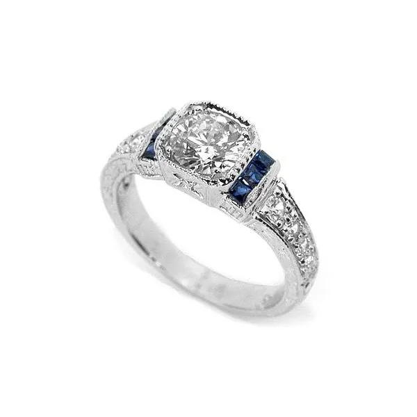 PEJAY CREATIONS TIMELESS SAPPHIRE AND DIAMOND ENGAGEMENT RING Cornell's Jewelers Rochester, NY
