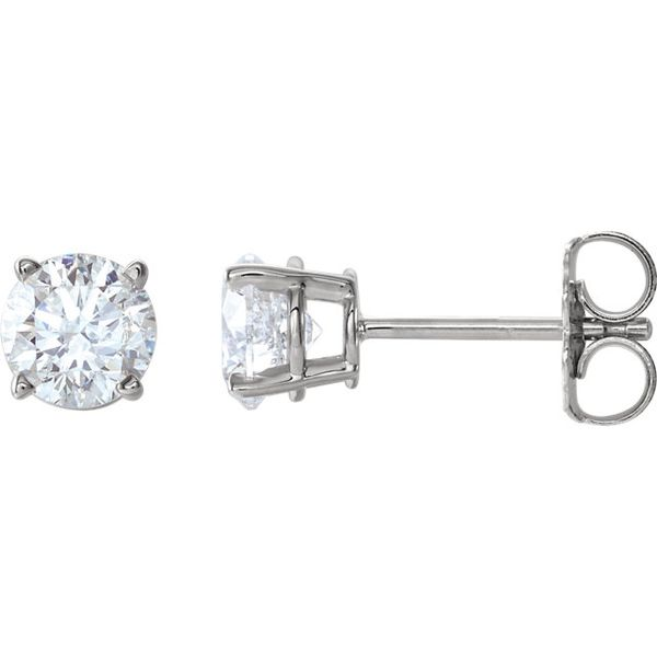 14k White 3/4 CTW Diamond Earrings | Premium Image 2 David Douglas Diamonds & Jewelry Marietta, GA