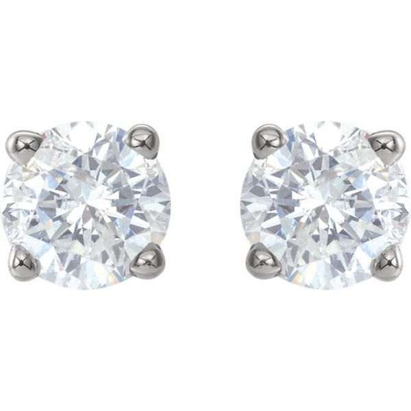 14k White 3/4 CTW Diamond Earrings | Select David Douglas Diamonds & Jewelry Marietta, GA