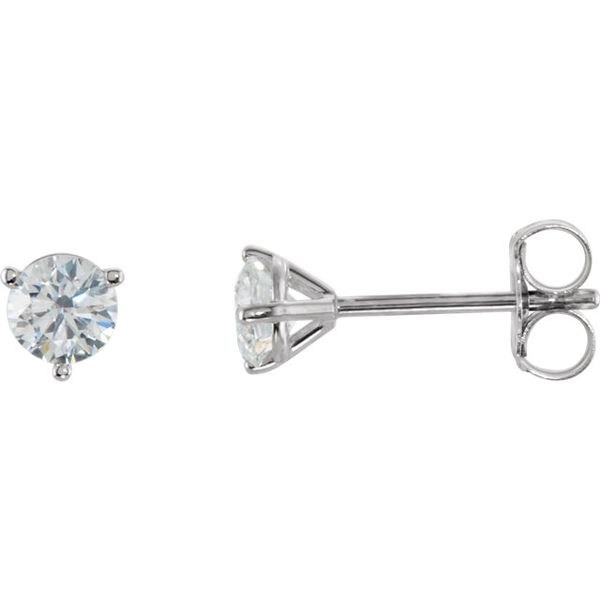 14k White 1/2 CTW Diamond Earrings | Premium Image 2 David Douglas Diamonds & Jewelry Marietta, GA