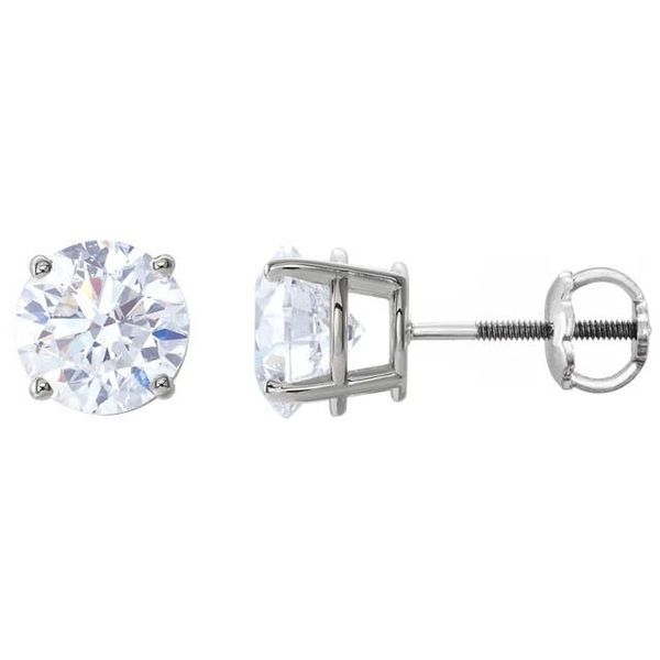 14k White 1 1/2 CTW Diamond Earrings | Value Image 2 David Douglas Diamonds & Jewelry Marietta, GA