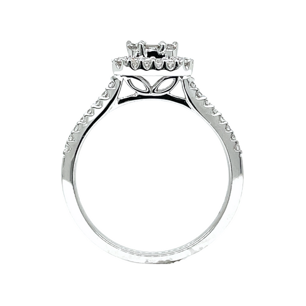 Sunbright 14KW 0.65ctw Cluster Diamond Halo Engagement Ring Image 4 Diamonds Direct St. Petersburg, FL