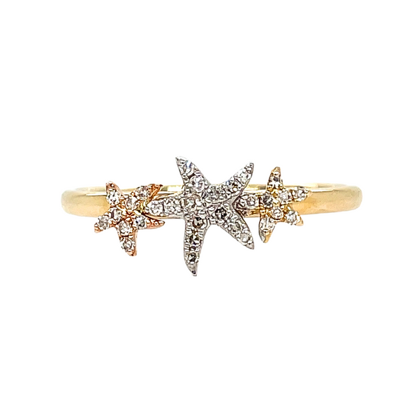14KY 0.11ctw Diamond Starfish Ring Image 2 Diamonds Direct St. Petersburg, FL