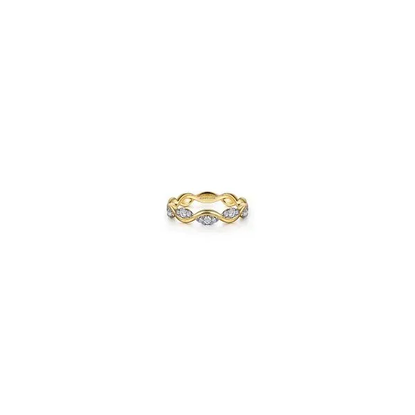 Gabriel & Co. 14K Yellow Gold Diamond Stackable Ring Diamond Showcase Longview, WA