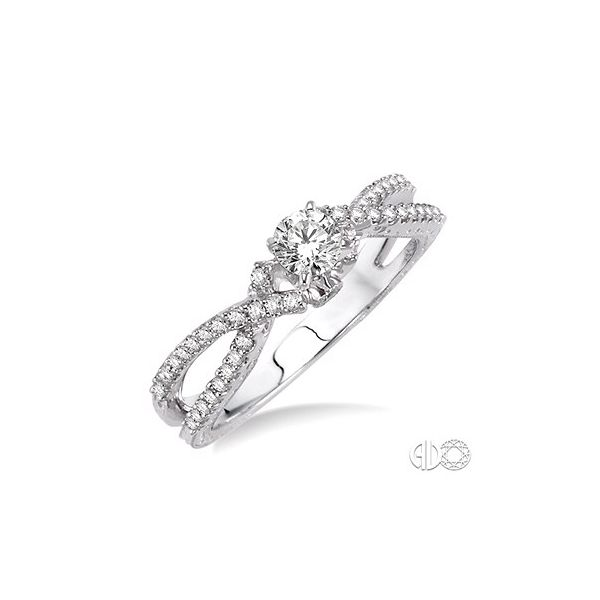 Twisted Band Diamond Engagement Ring. Di'Amore Fine Jewelers Waco, TX
