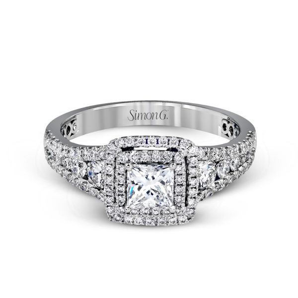 Princess Halo Engagement Ring Di'Amore Fine Jewelers Waco, TX
