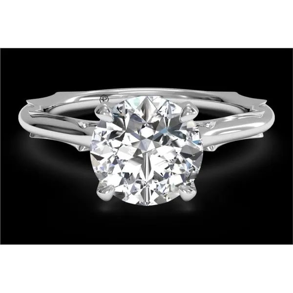 RITANI Solitaire Diamond Modern French-Set Engagement Ring in White Gold Di'Amore Fine Jewelers Waco, TX