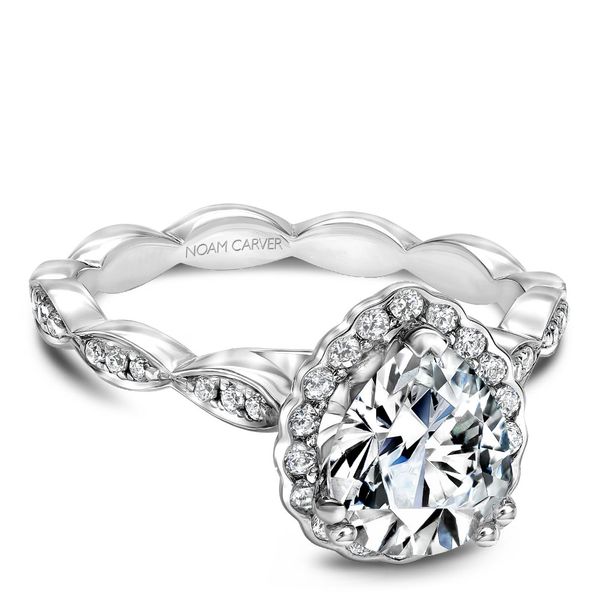 Pear Halo Engagement Ring Di'Amore Fine Jewelers Waco, TX