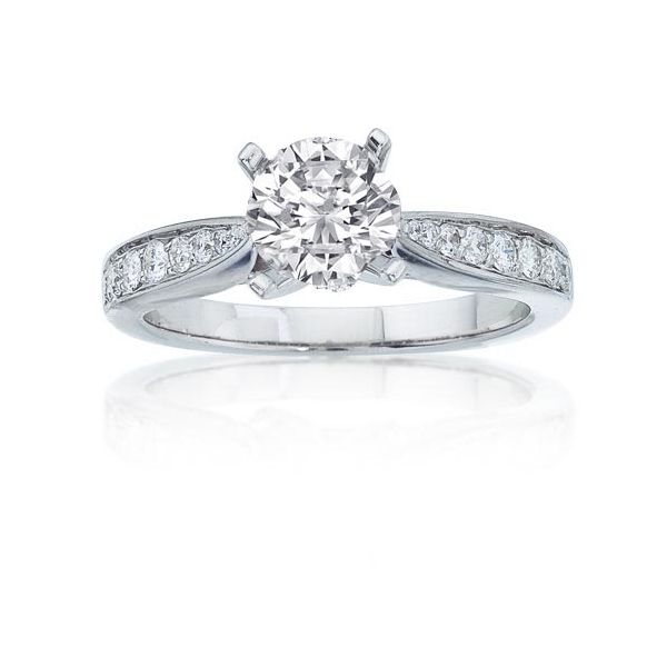 Classic Pave Set Engagement Ring Di'Amore Fine Jewelers Waco, TX