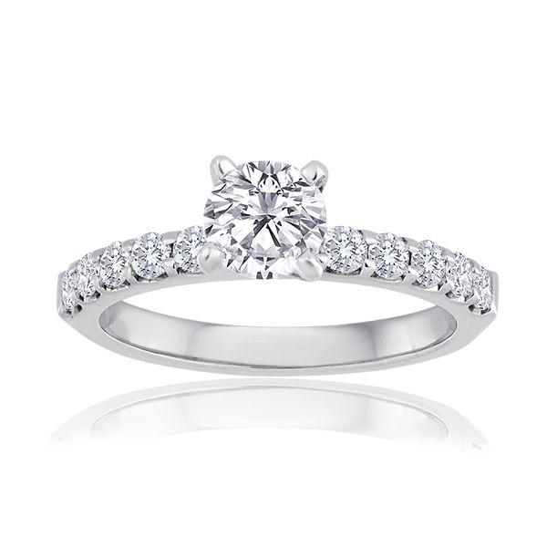 Diamond Prong Set Engagement Ring Classic - J.MONALI Di'Amore Fine Jewelers Waco, TX