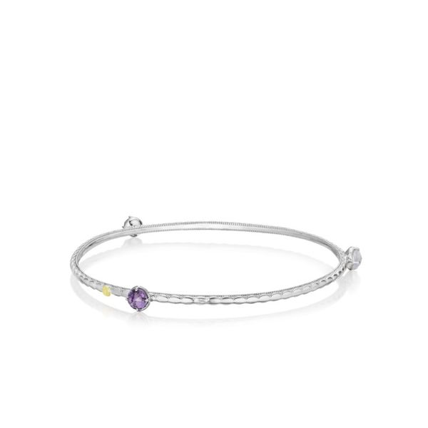 TACORI Sterling Silver and Gold Color Pop Trio Bangle featuring Assorted Gemstones Di'Amore Fine Jewelers Waco, TX