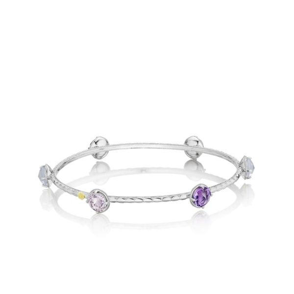 TACORI Sterling Silver and Gold Color Pop Multi-Bangle featuring Assorted Gemstones Di'Amore Fine Jewelers Waco, TX