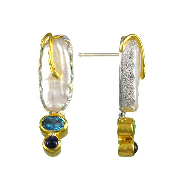 silver color stone earrings Di'Amore Fine Jewelers Waco, TX