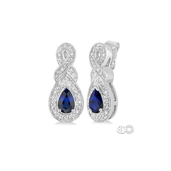 silver color stone earrings Di'Amore Fine Jewelers Waco, TX