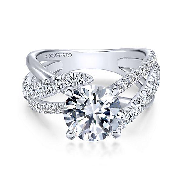 14k White Diamond Engagement Ring Mounting Dickinson Jewelers Dunkirk, MD