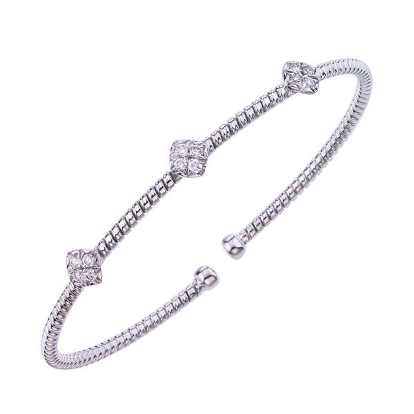 18k White Gold Diamond Cuff Bracelet Dickinson Jewelers Dunkirk, MD