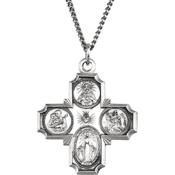 Sterling Silver Four-Way Cross Medal Dickinson Jewelers Dunkirk, MD