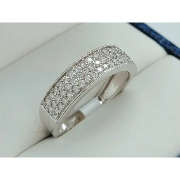 Women's Diamond Wedding Band Image 3 Dolabany Jewelers Westwood, MA