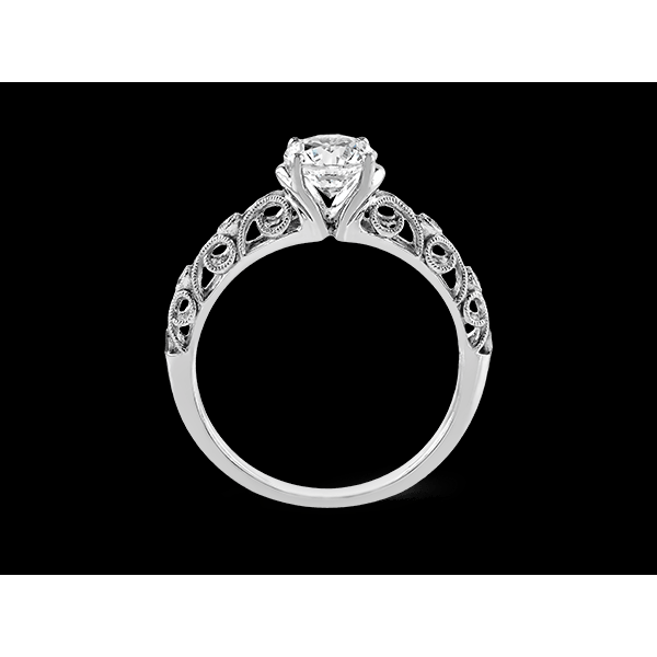 Diamond Semi-Mount Ring Image 3 Dolabany Jewelers Westwood, MA