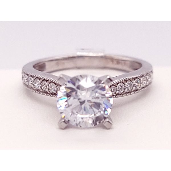 Diamond Semi-Mount Ring Image 2 Dolabany Jewelers Westwood, MA