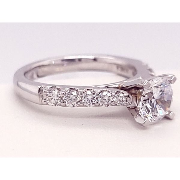 Diamond Semi-Mount Ring Image 3 Dolabany Jewelers Westwood, MA