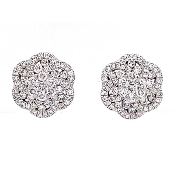 Diamond Earring Image 2 Dolabany Jewelers Westwood, MA