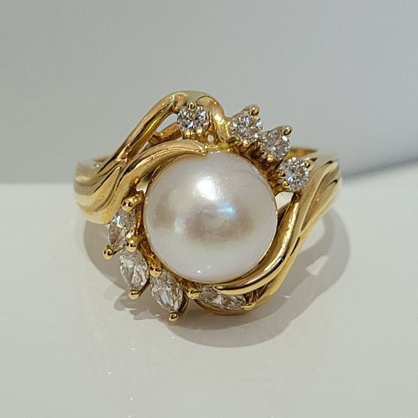 Pearl Ring Image 3 Dolabany Jewelers Westwood, MA
