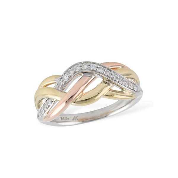 14kt White, Yellow, & Rose Gold Diamond Fashion Ring Don's Jewelry & Design Washington, IA