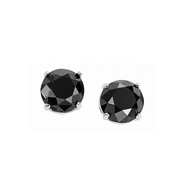 10kt White Gold Black Diamond Earrings Don's Jewelry & Design Washington, IA
