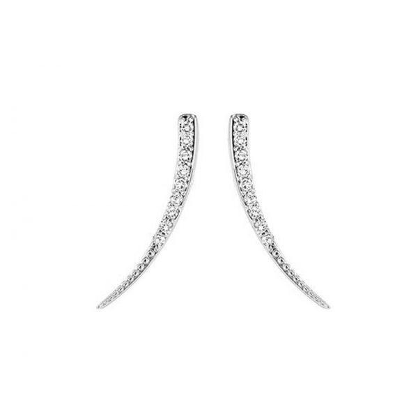 Sterling Silver Diamond Ear Climber Earrings Don's Jewelry & Design Washington, IA