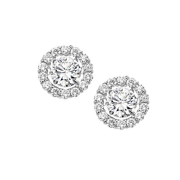 14kt White Gold Rhythm of Love Diamond Stud Earrings Don's Jewelry & Design Washington, IA