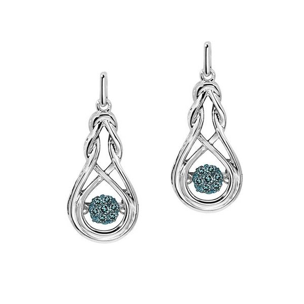 Sterling Silver Blue Diamond Rhythm of Love Earrings Don's Jewelry & Design Washington, IA