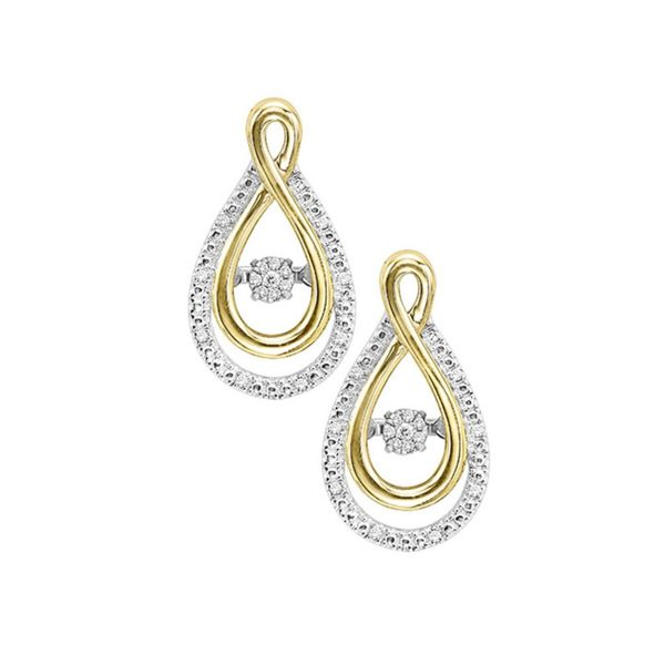 10kt Yellow Gold & Sterling Silver Diamond Earrings Don's Jewelry & Design Washington, IA