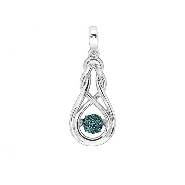 Sterling Silver Blue Diamond Rhythm of Love Necklace Don's Jewelry & Design Washington, IA