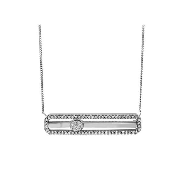 10kt White Gold Diamond Bar Necklace Don's Jewelry & Design Washington, IA