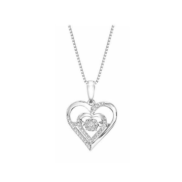 Sterling Silver Rhythm of Love Diamond Necklace Don's Jewelry & Design Washington, IA