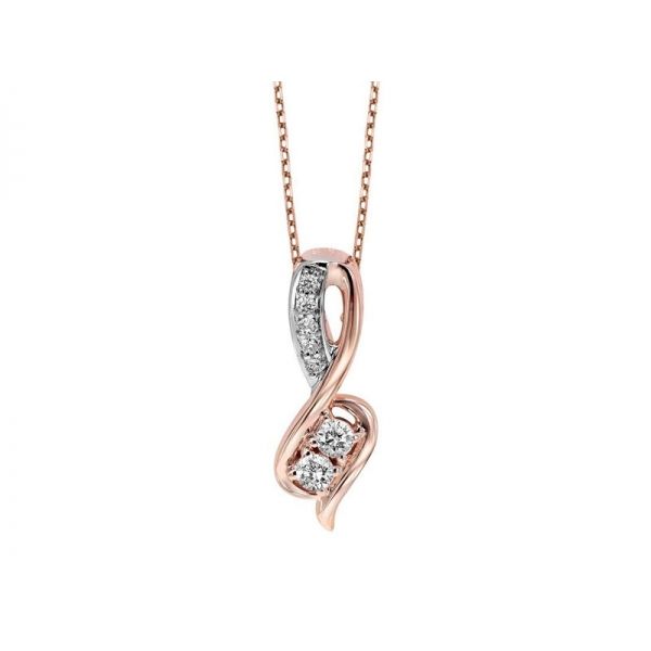 14kt Rose Gold Twogether Diamond Necklace Don's Jewelry & Design Washington, IA