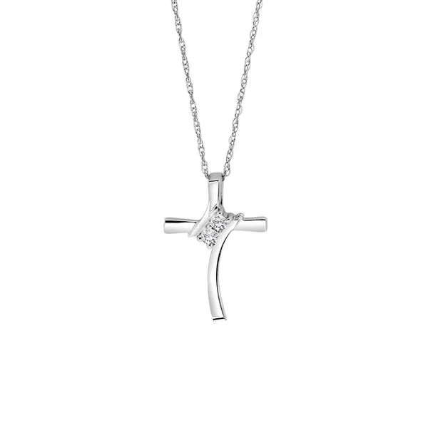 Sterling Silver Diamond Cross Necklace Don's Jewelry & Design Washington, IA