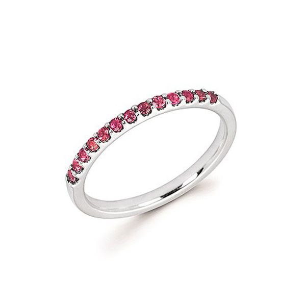 14kt White Gold Pink Tourmaline Stackable Ring Don's Jewelry & Design Washington, IA