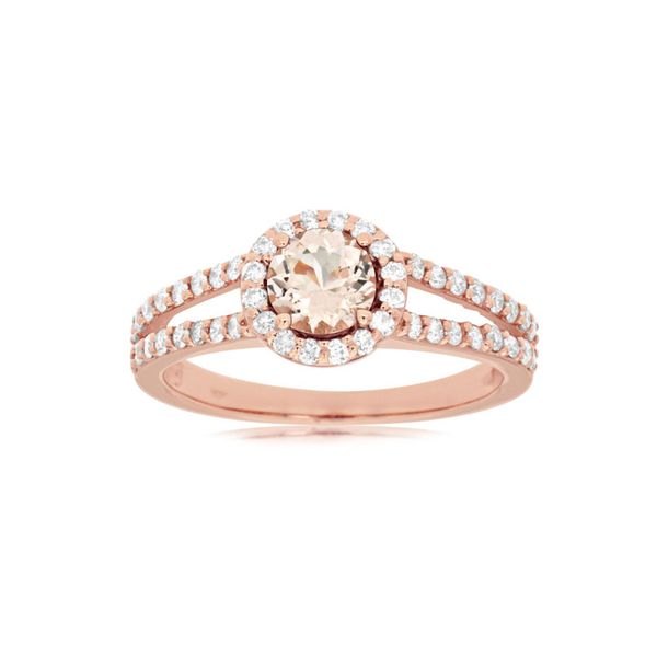 14kt Rose Gold Morganite & Diamond Ring Don's Jewelry & Design Washington, IA